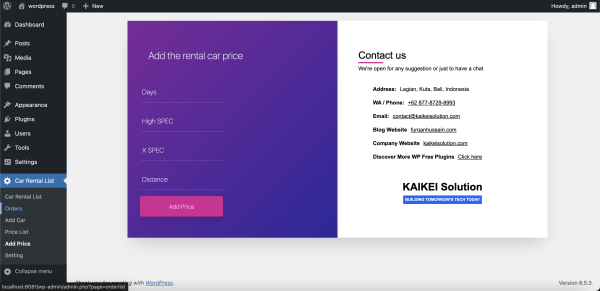 How to Set Up a Car Rental System Plugin Without WooCommerce - Furqanhussain.com